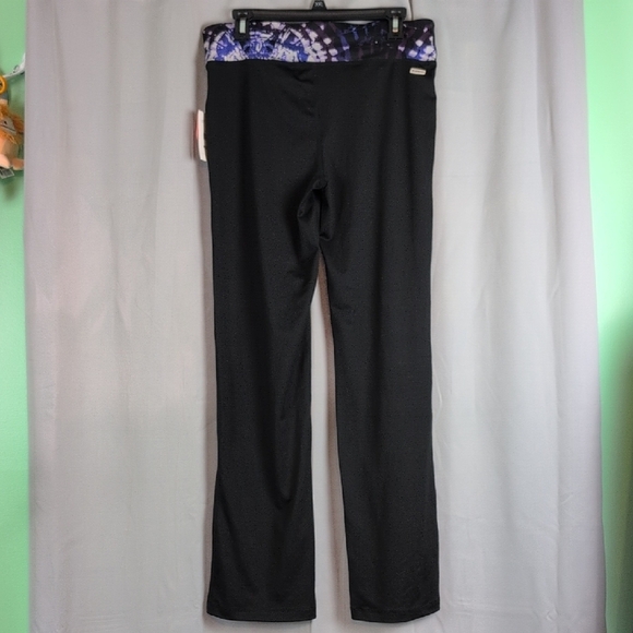 Danskin Purple and Black Leggings with Flared Design - Picture 2 of 8